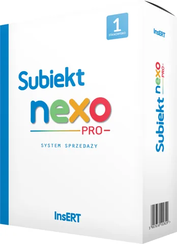 Subiekt nexo PRO — pudełko produktu InsERT